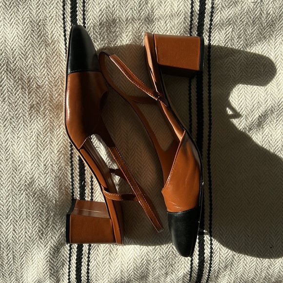 L’Intervalle Slingback leather heels - Picture 4 of 5